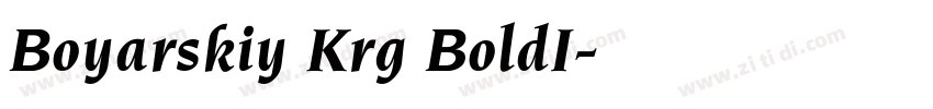 Boyarskiy Krg BoldI字体转换